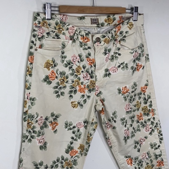 Citizens of Humanity Floral Print Jeans High Waist Retro Slim Roll Up Sz 31 - Picture 5 of 13